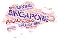 Singapore top travel destinations word cloud