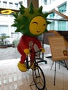 Singapore tourism Board: Mascot on a bicycle