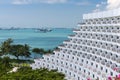Singapore travel - view of beach in Sentosa island. Royalty Free Stock Photo