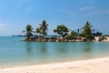 Singapore travel - view of beach in Sentosa island. Royalty Free Stock Photo