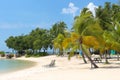 Singapore travel - view of beach in Sentosa island. Royalty Free Stock Photo