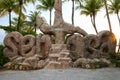 Singapore travel - view of beach in Sentosa island. Royalty Free Stock Photo