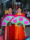 Singapore: Two Korean Women with Fans