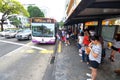 Singapore: Waiting for bus Royalty Free Stock Photo