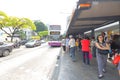 Singapore: Waiting for bus Royalty Free Stock Photo