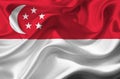 Singapore waving flag