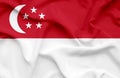 Singapore waving flag