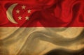 Singapore waving flag
