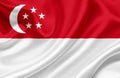 Singapore waving flag