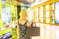 Singapore woman shopping mall Royalty Free Stock Photo