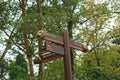 Singapore Zoo animal sign post in Mandai, Singapore