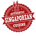 Singaporean cuisine grunge rubber stamp