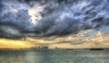 Singapure from the sea. Royalty Free Stock Photo
