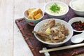 Singare bak kut teh, spicy pork rib soup Royalty Free Stock Photo