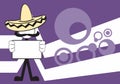 Singboard mexican mariachi pictogram cartoon background