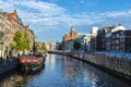 Singelgracht canal in Amsterdam, Netherlands Royalty Free Stock Photo