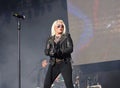 Kim Wilde and her band perform at the Retro Festival, Bristol, UK. June 2017. Royalty Free Stock Photo