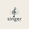 Singer or choir logo design template