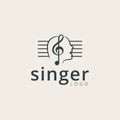 Singer or choir logo design template