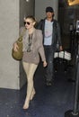 Singer Fergie & husband Josh Duhamel at LAX,CA USA