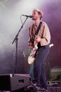 Singer and guitarist Geordie Greep of Black Midi performing at Latitude Festival 2024