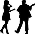 Singer and guitarist Royalty Free Stock Photo