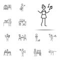 singer icon. hobbie icons universal set for web and mobile Royalty Free Stock Photo