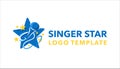 Singer karaoke tar logo template