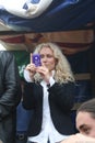 Singer Katya Gordon at the rally in defense of Khimki forest