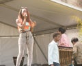 Singer performing at Africa Festival