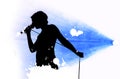 Singer's silhouette