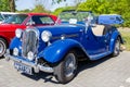 1956 Singer SM Roadster classic car on the parking lot in Rosmalen, The Netherlands - May 8, 2016 Royalty Free Stock Photo