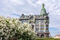 Singer Zinger House on Nevsky prospect in spring, Saint Petersburg, Russia