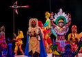 Singers and dancers in Festival of the Lion King in Animal Kingdom at Walt Disney World . Royalty Free Stock Photo