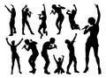 Singers Pop Country Rock Hiphop Star Silhouettes Royalty Free Stock Photo