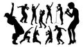 Singers Pop Country Rock Hiphop Star Silhouettes Royalty Free Stock Photo