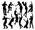 Singers Pop Country Rock Hiphop Star Silhouettes Royalty Free Stock Photo