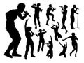 Singers Pop Rock Star Musician Silhouettes