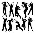 Singers Pop Rock Star Musician Silhouettes Royalty Free Stock Photo