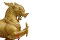 Singha statue or lion statue and copy space for text Royalty Free Stock Photo