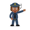 Singing Black Policewoman Character