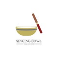 singing bowl logo vector illustration design Royalty Free Stock Photo