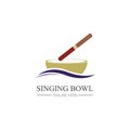 singing bowl logo vector illustration design Royalty Free Stock Photo