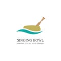 singing bowl logo vector illustration design Royalty Free Stock Photo