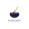singing bowl logo vector illustration design Royalty Free Stock Photo