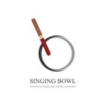 singing bowl logo vector illustration design Royalty Free Stock Photo