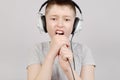 Singing boy Royalty Free Stock Photo