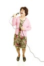 Singing Female Impersonator Royalty Free Stock Photo