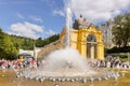 Singing fountain and colonnade, Marianske lazne spa town, Czech republic Royalty Free Stock Photo