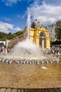 Singing fountain and colonnade, Marianske lazne spa town, Czech republic Royalty Free Stock Photo